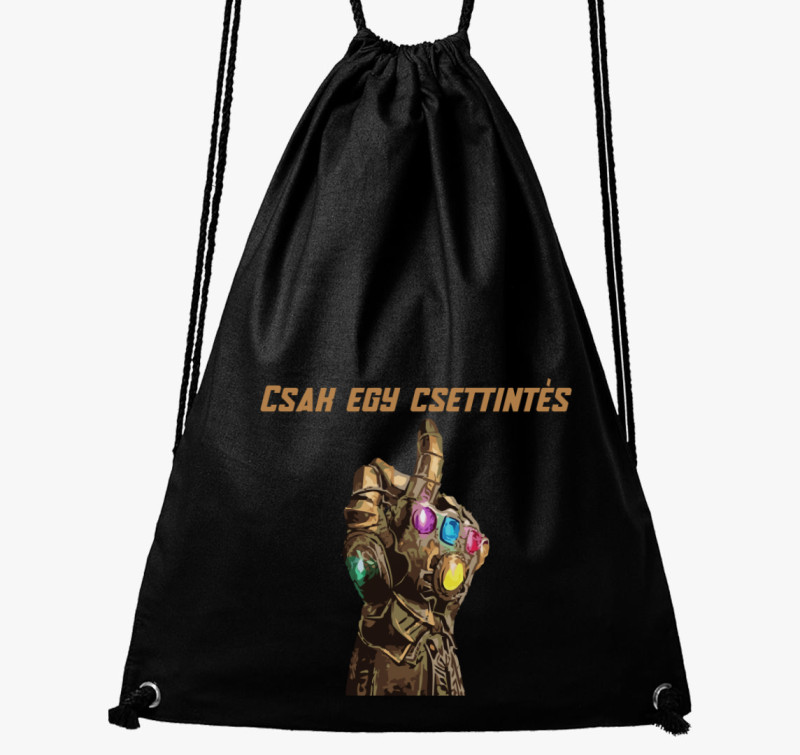 Csak egy csettintés Thanos kesztyűje tornazsák — Fekete