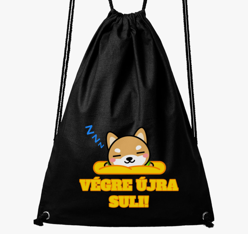 Végre újra suli tornazsák — Fekete