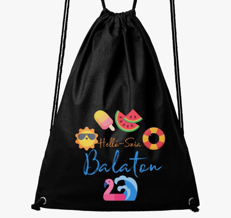 Hello-Szia Balaton tornazsák — Fekete