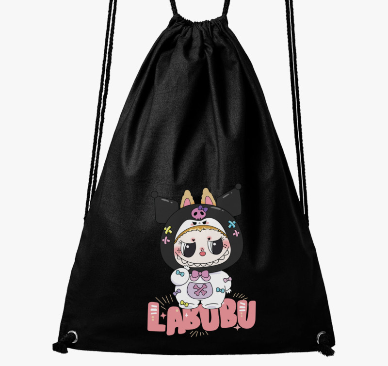 Kuromi labubu tornazsák  — Fekete