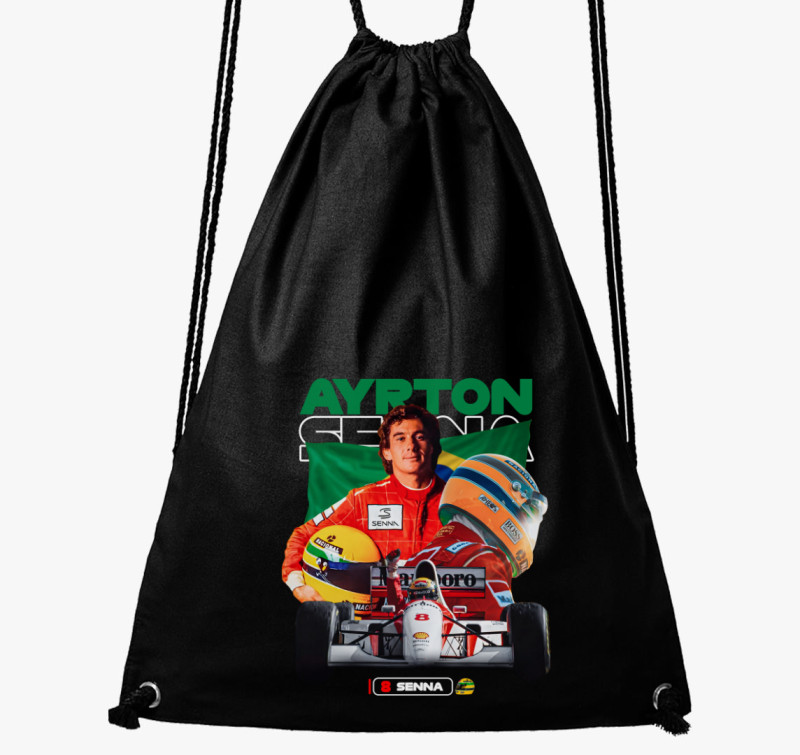 Ayrton Senna F1 tornazsák — Fekete