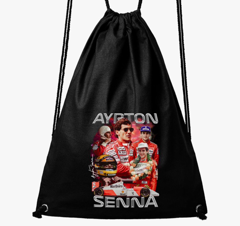Ayrton Senna Válogatás tornazsák — Fekete