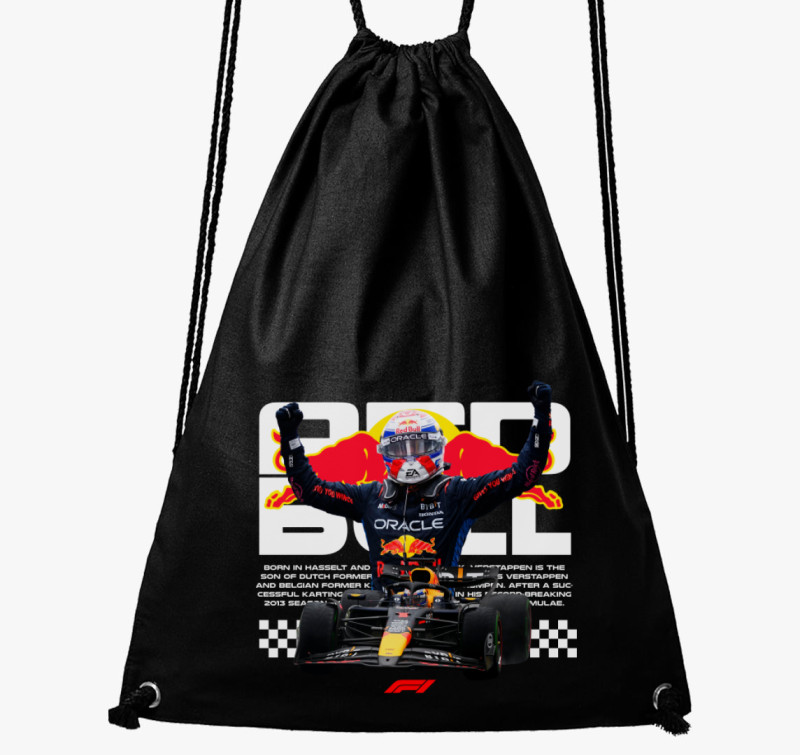Max Verstappen Történet tornazsák — Fekete