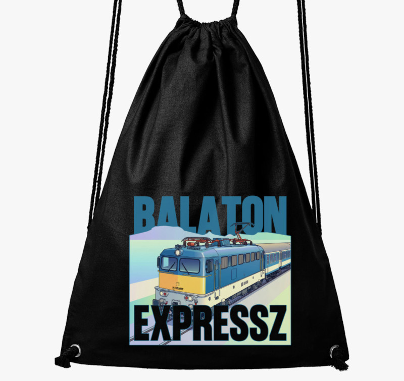 Vonatok, mozodonyok: Balaton Expressz tornazsák — Fekete