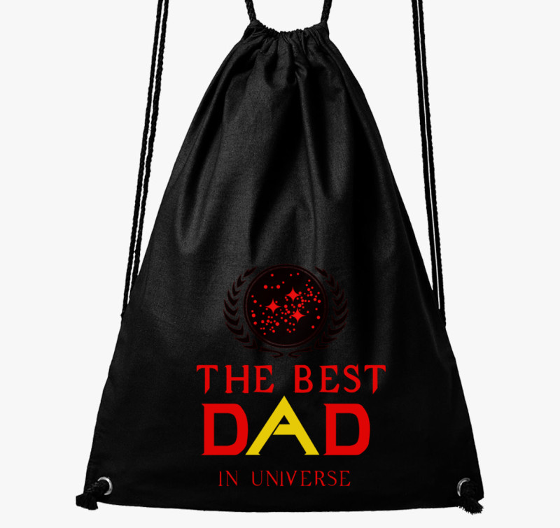 Best Dad in Universe tornazsák — Fekete