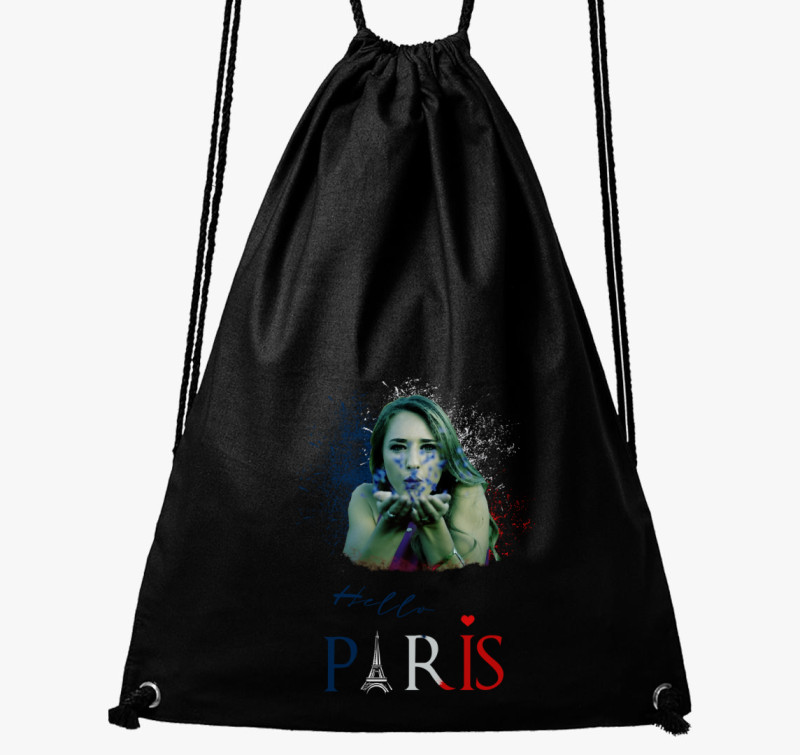 Hello Paris tornazsák — Fekete
