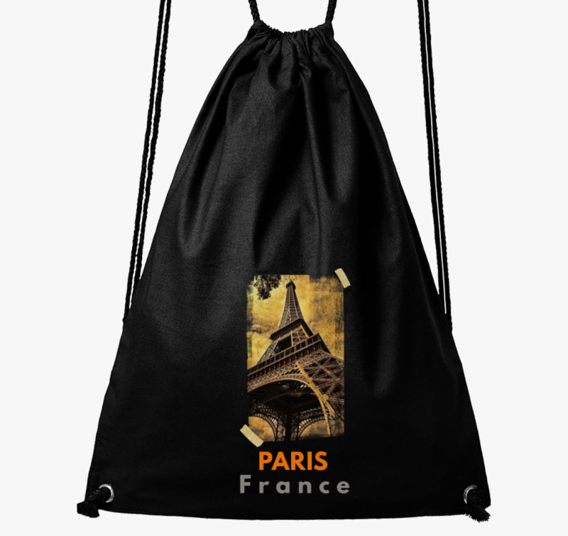 Paris France tornazsák — Fekete