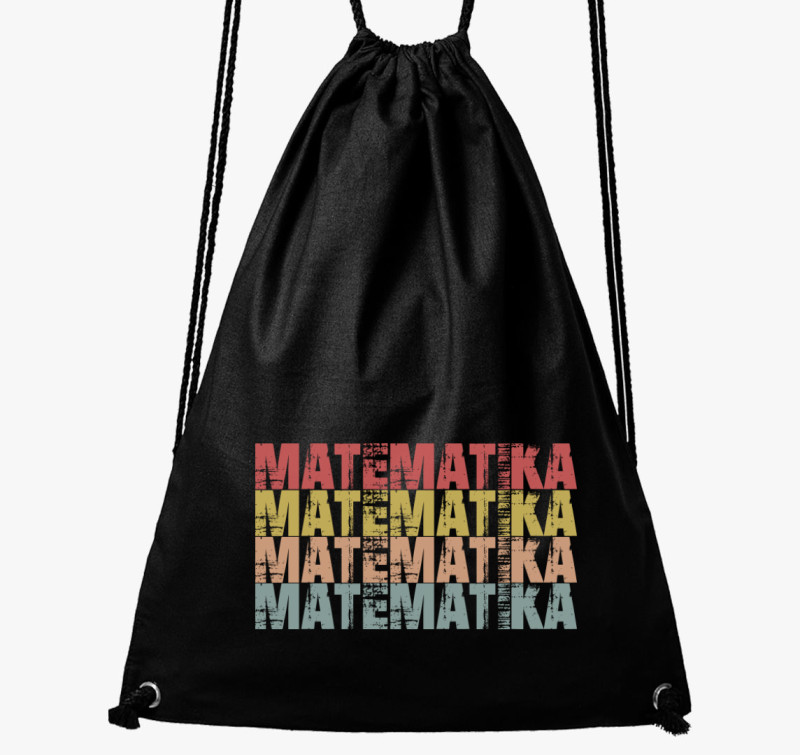 Matematika feliratos tornazsák — Fekete