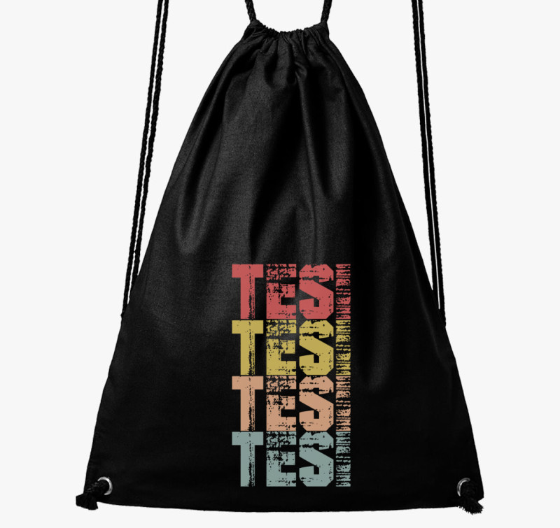 Tesi feliratos tornazsák — Fekete