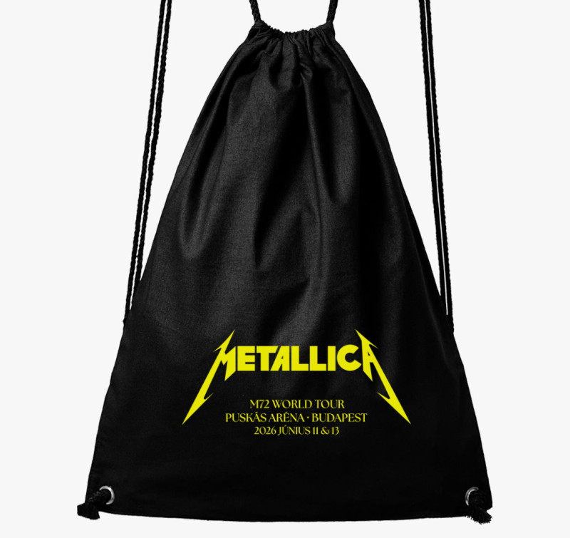 Metallica M72 World Tour Budapest tornazsák — Fekete