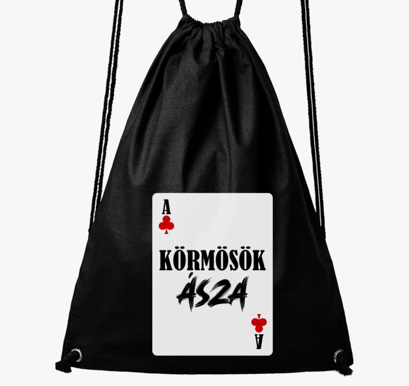 Körmösök ásza kártyás tornazsák — Fekete