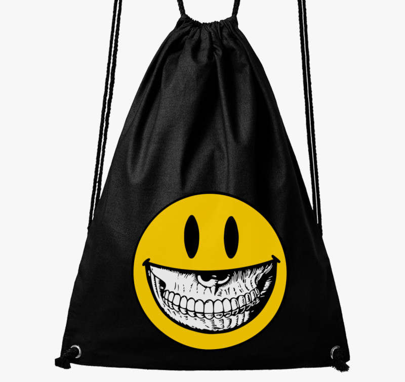 Koponyás smiley tornazsák — Fekete