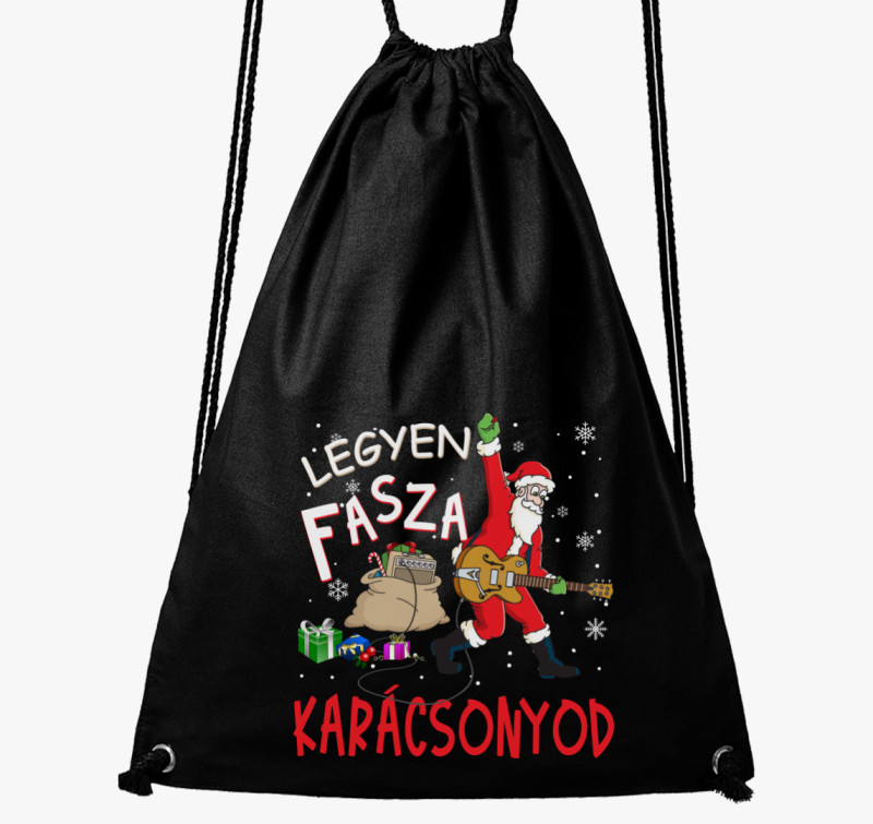 Legyen fasza karácsonyod tornazsák — Fekete