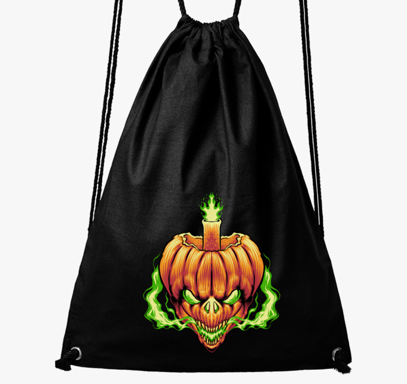 Halloween-i töklámpás tornazsák — Fekete