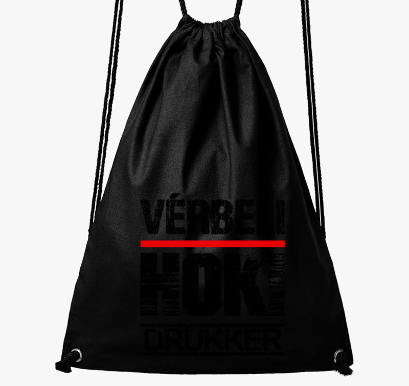 Vérbeli hoki drukker tornazsák — Fekete