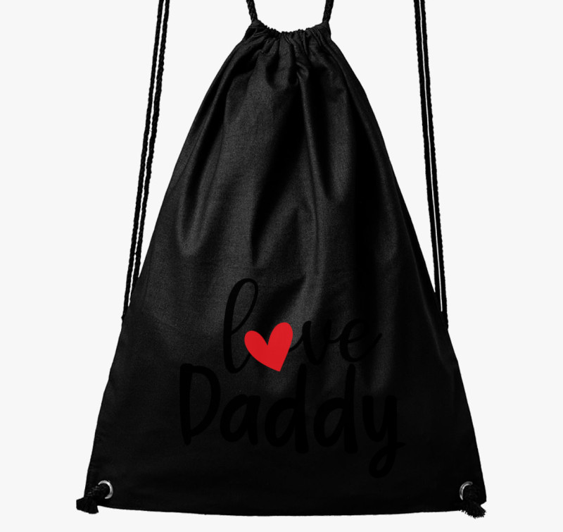 Love Daddy tornazsák — Fekete
