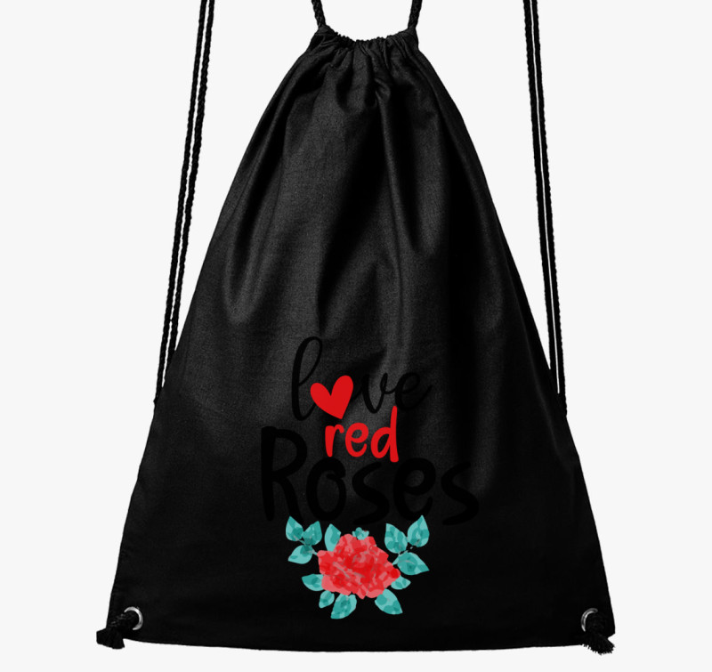 Love Roses tornazsák — Fekete
