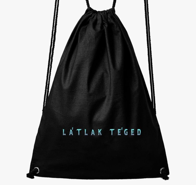 Látlak Téged (kék) tornazsák — Fekete