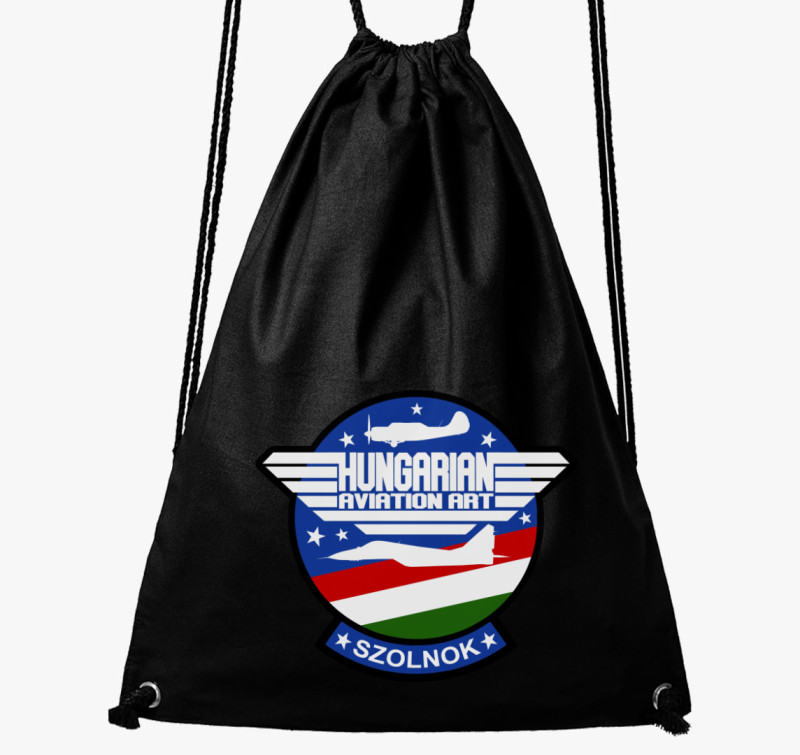 Hungarian Aviation Art Patch tornazsák — Fekete