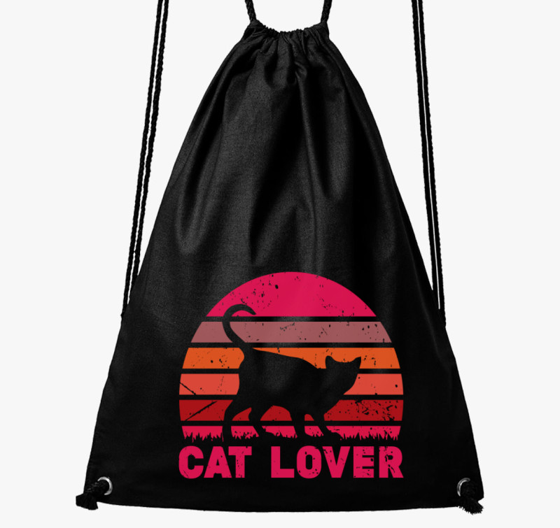 Cat lover tornazsák — Fekete