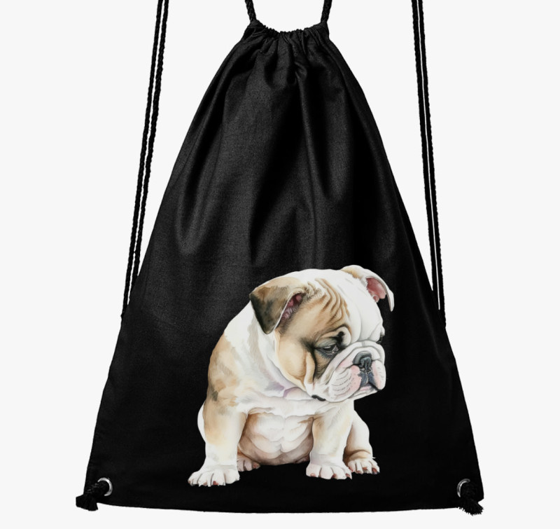 Angol bulldog tornazsák — Fekete