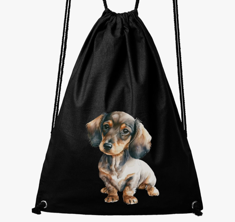 Daschund tornazsák — Fekete