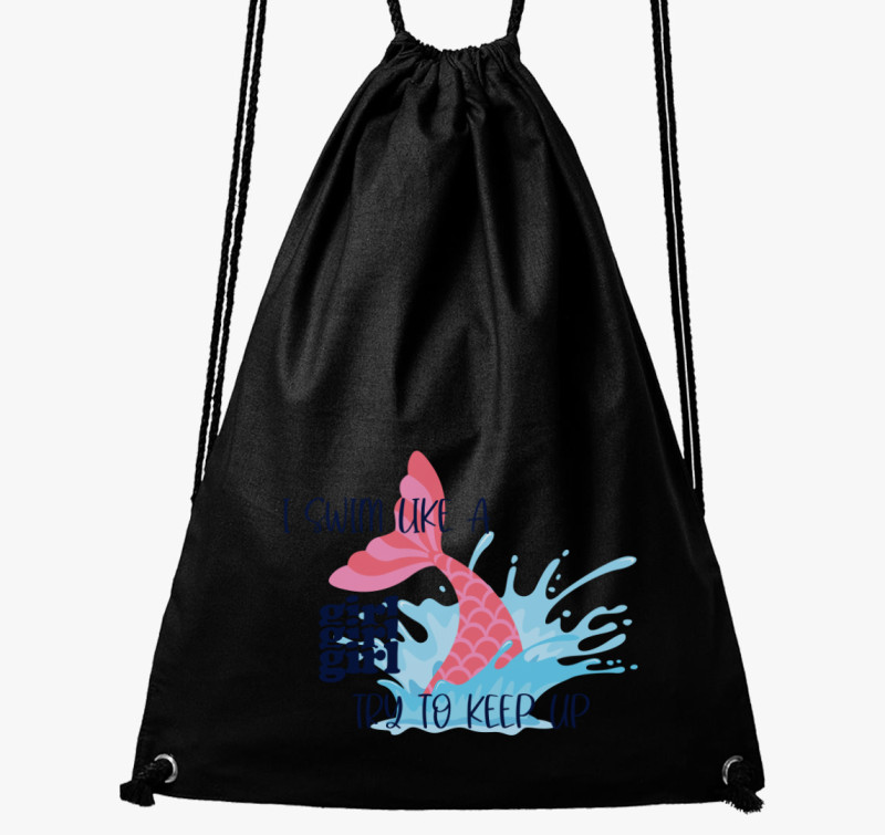 Swim girl tornazsák — Fekete