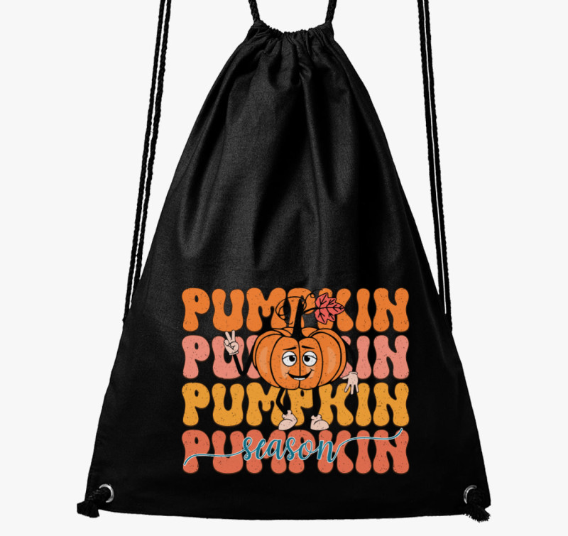 Pumpkin season tornazsák — Fekete