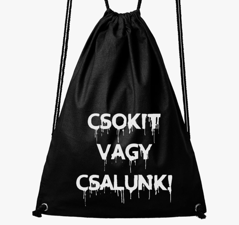 Csokit v csalunk tornazsák — Fekete