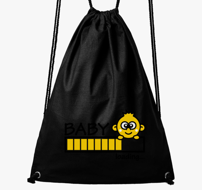 Baby loading sárga tornazsák — Fekete