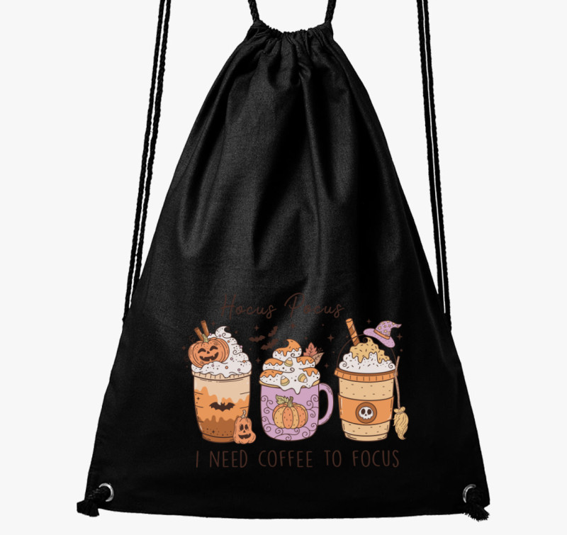 Hocus pocus coffee tornazsák — Fekete