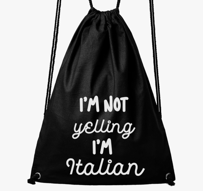 Yelling Italian tornazsák — Fekete