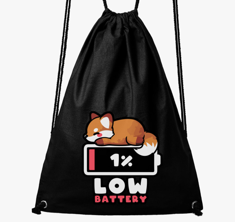 Low Battery tornazsák — Fekete