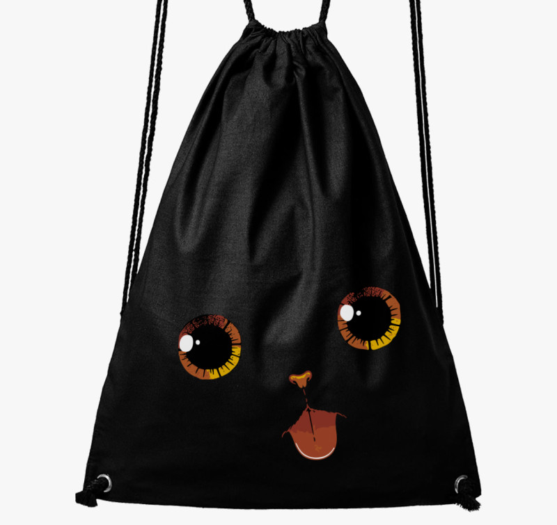Cat tongue tornazsák — Fekete
