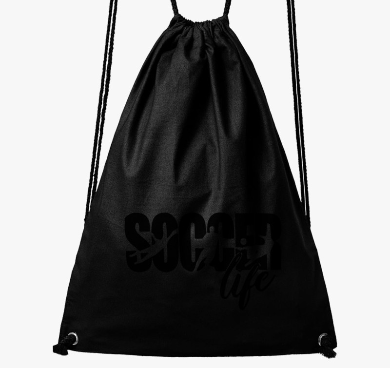 Soccer life tornazsák — Fekete