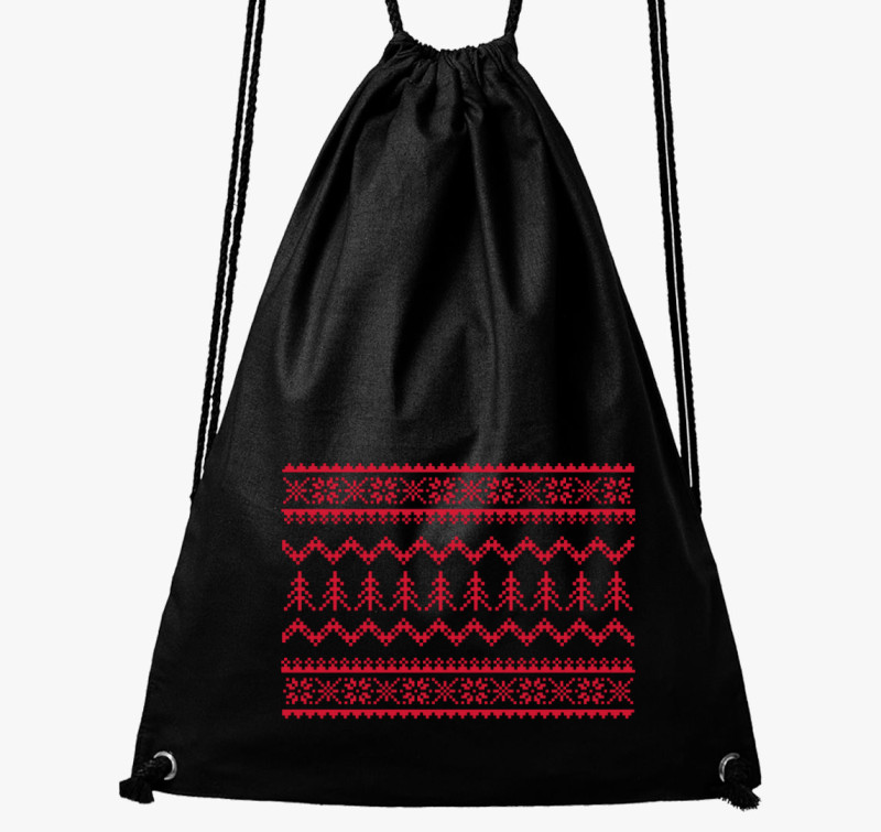 Xmas ugly tornazsák — Fekete