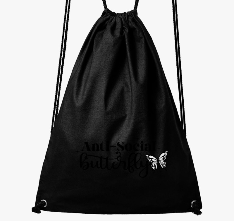 Antisocial butterfly tornazsák — Fekete