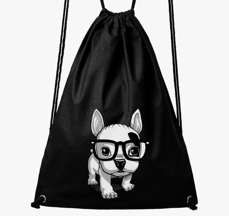 Frenchie puppy tornazsák — Fekete