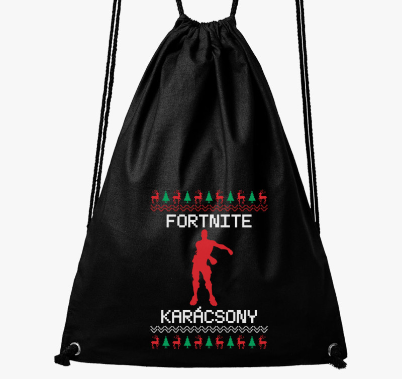 Fortnite karácsony tornazsák — Fekete