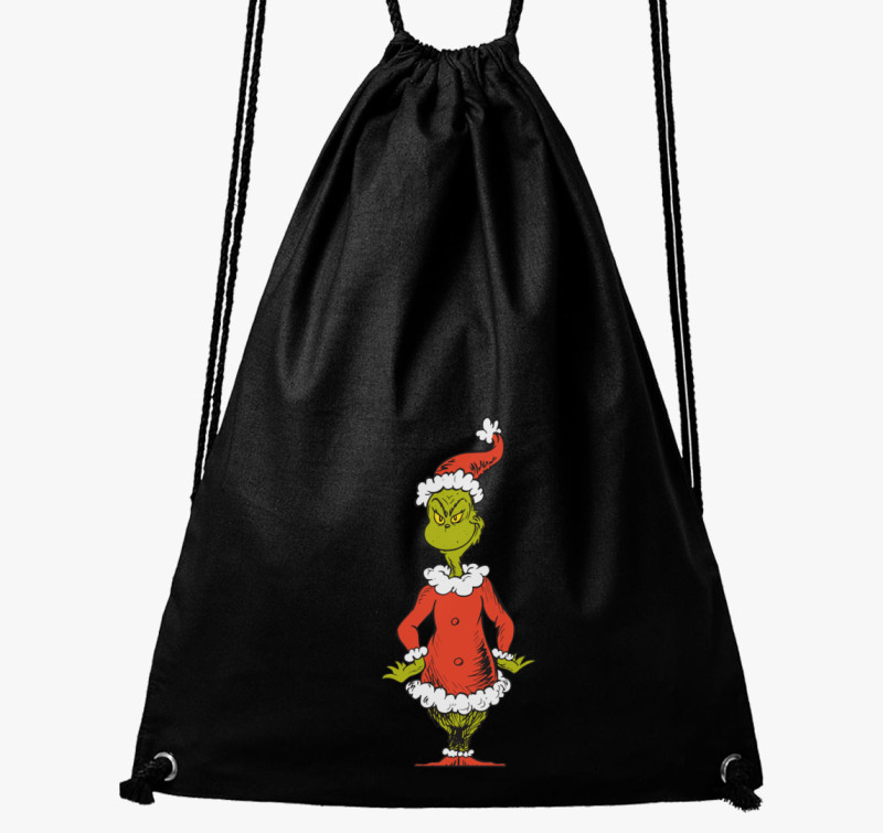 Grinch karakter tornazsák — Fekete