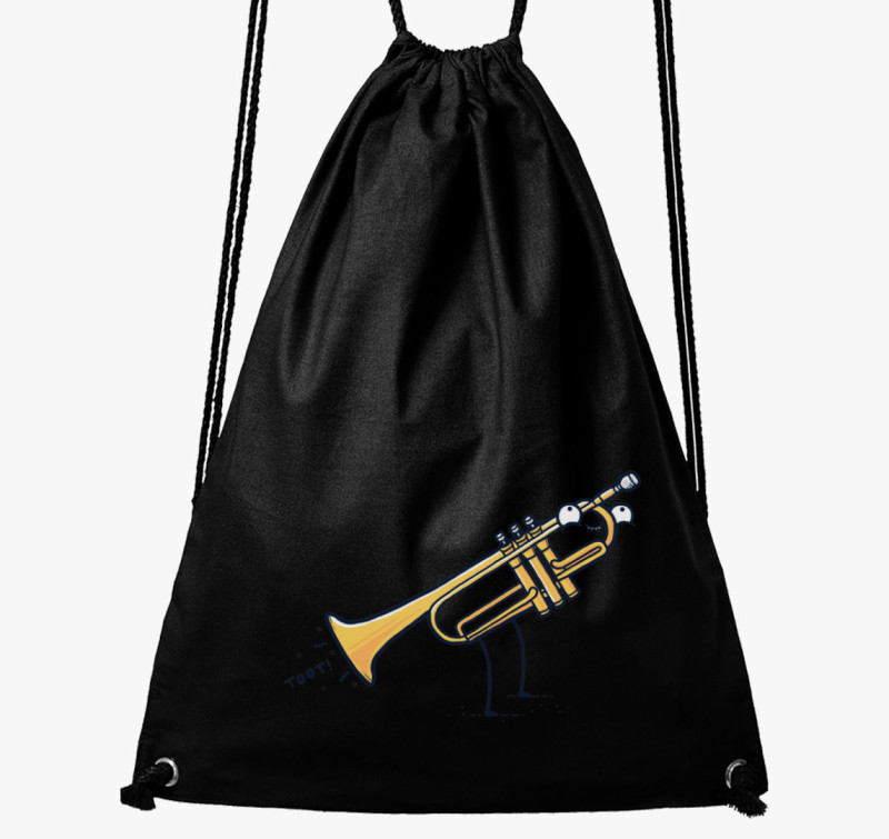 Trombitás tornazsák — Fekete