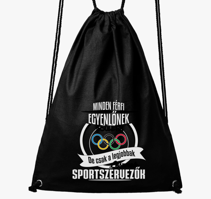 Sportszervező tornazsák — Fekete