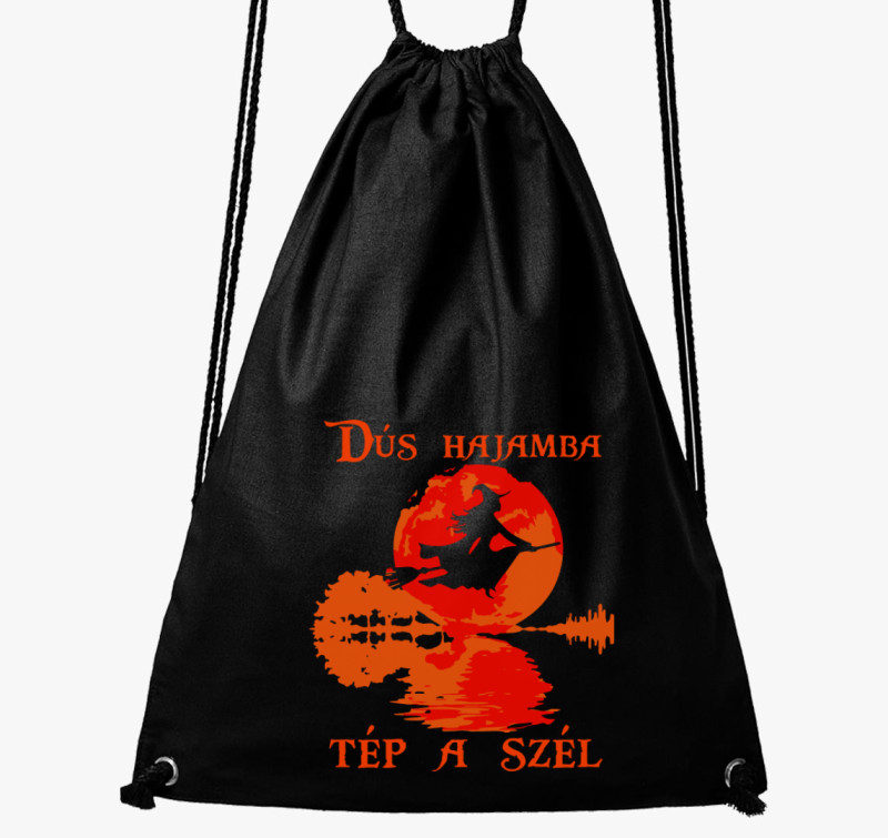 Dús hajamba tép a szél tornazsák — Fekete