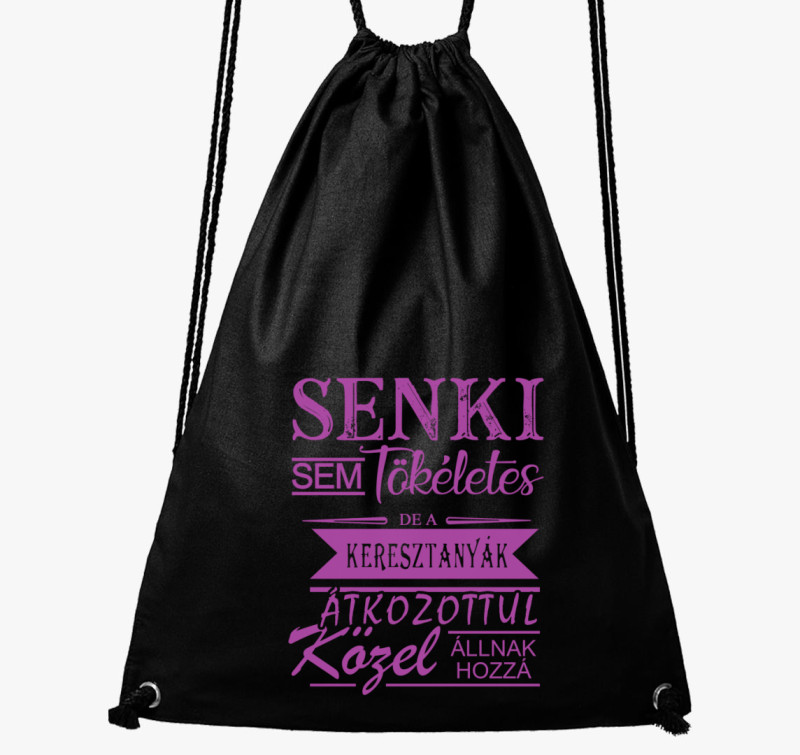 Tökéletes keresztanya tornazsák — Fekete