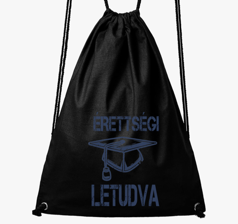 Érettségi letudva tornazsák — Fekete