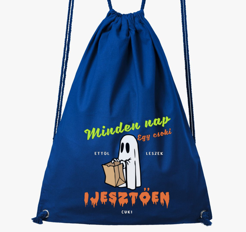 Cuki szellem halloweeni tornazsák — Királykék