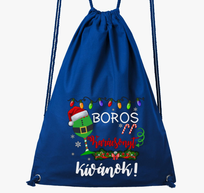 Boros karácsonyt kívánok tornazsák — Királykék