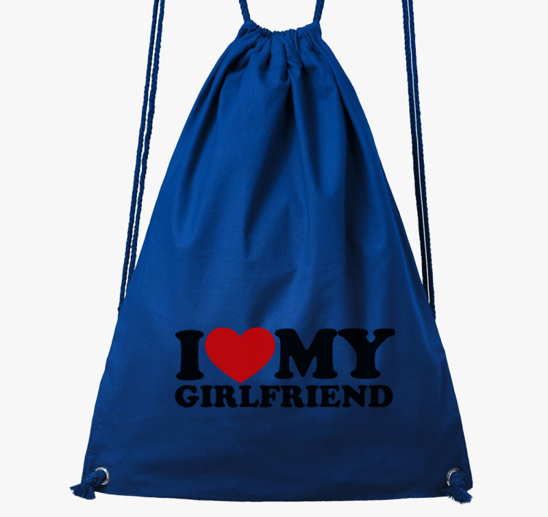 I love my girlfriend tornazsák — Királykék