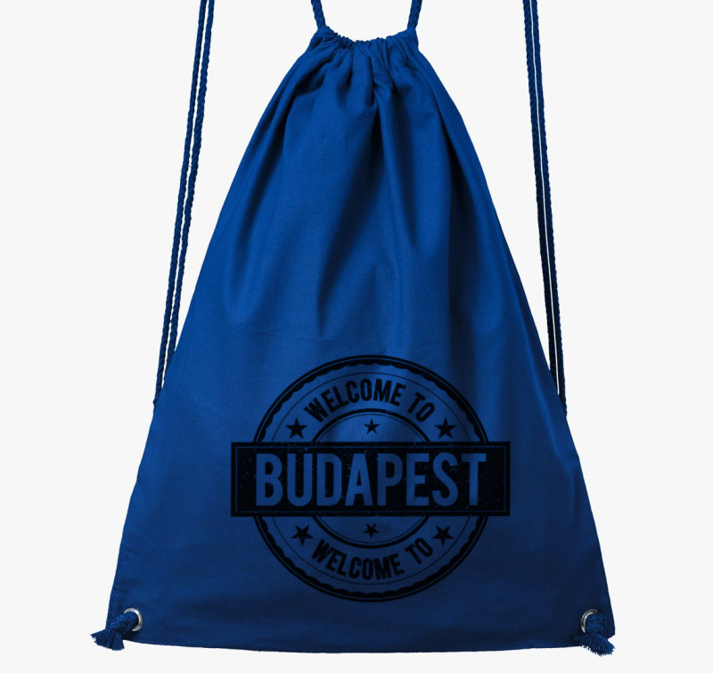 Welcome To Budapest tornazsák — Királykék
