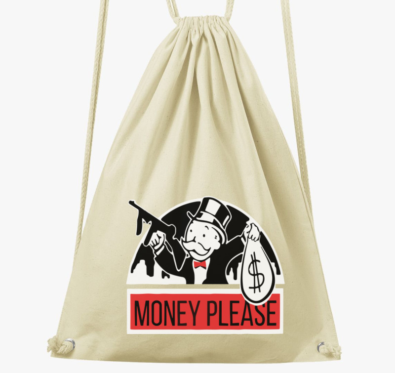 Monopoly Money Please tornazsák — Natúr